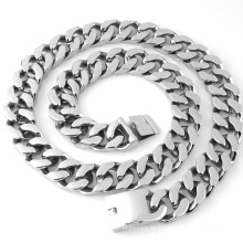 361L Joyas de acero inoxidable Joya de plata collar grueso para hombres